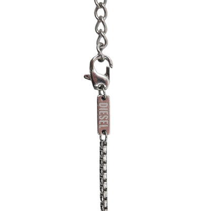 Collar Diesel Sculptural Metal Link Silver