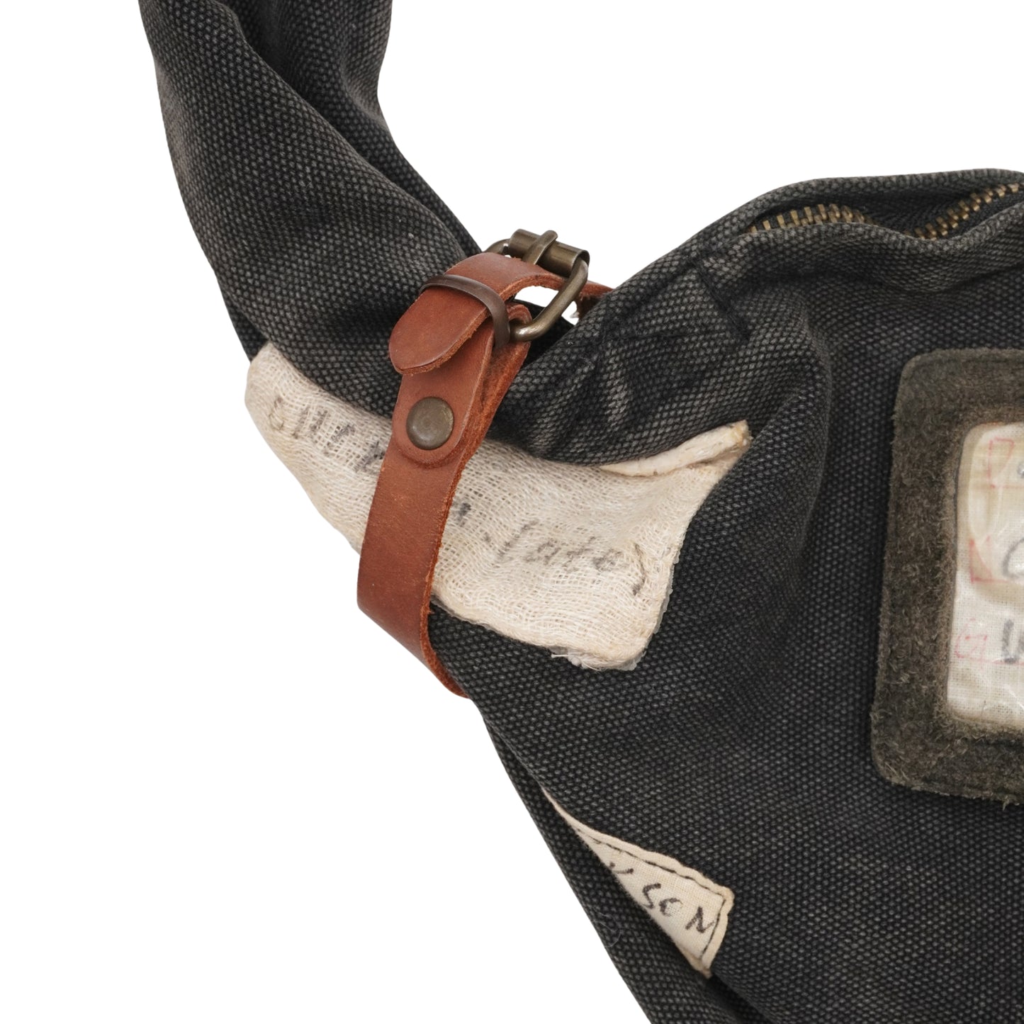 Kapital Bolsa Bandolera Con Parches Gris Oscuro