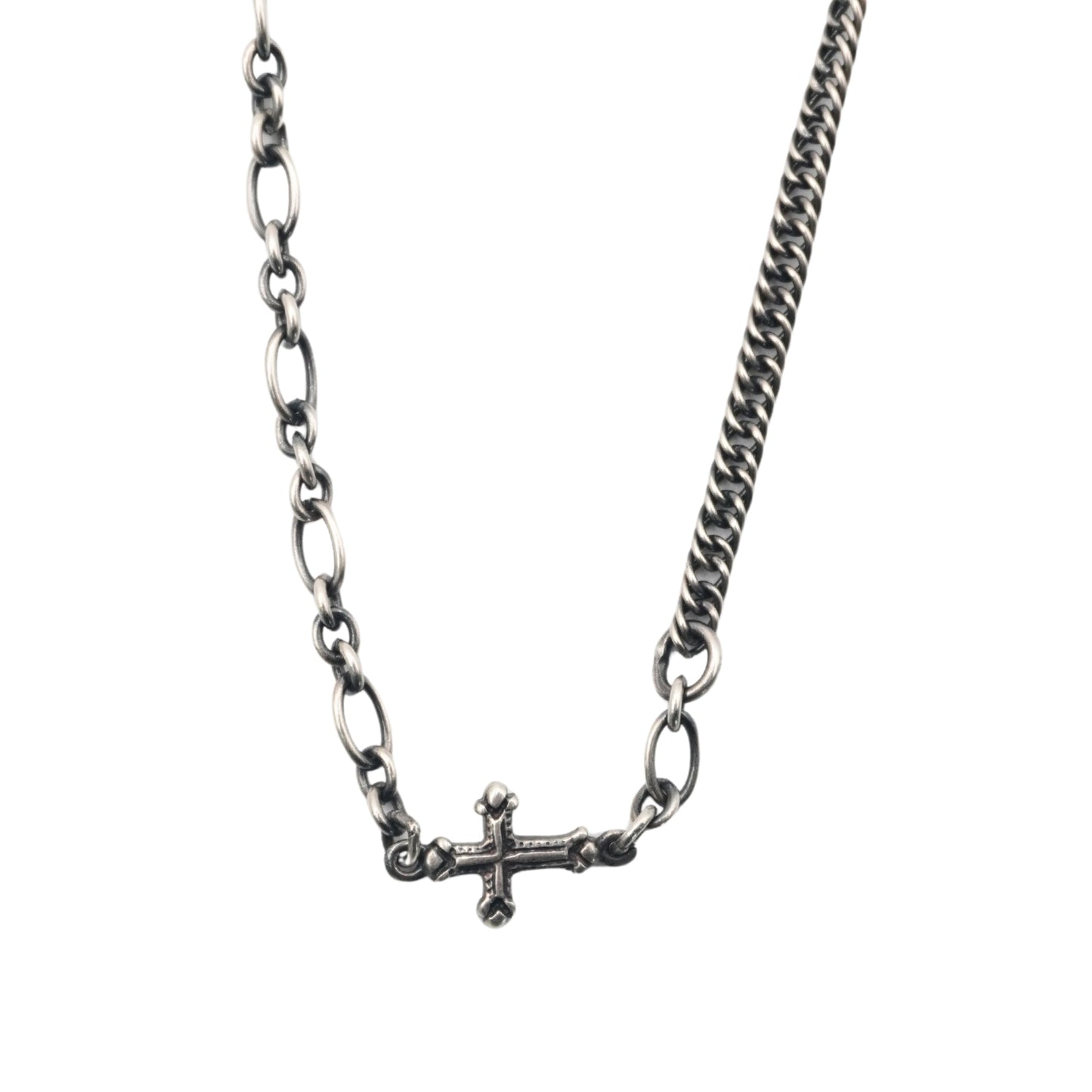 Werkstatt:München Collar Faith Love Hope Cross Pendant Silver