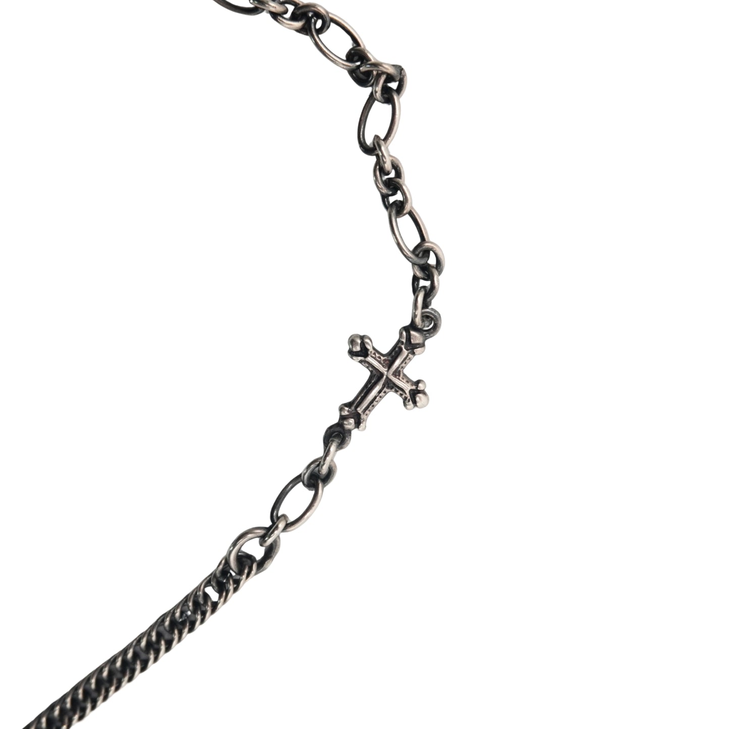 Werkstatt:München Collar Faith Love Hope Cross Pendant Silver