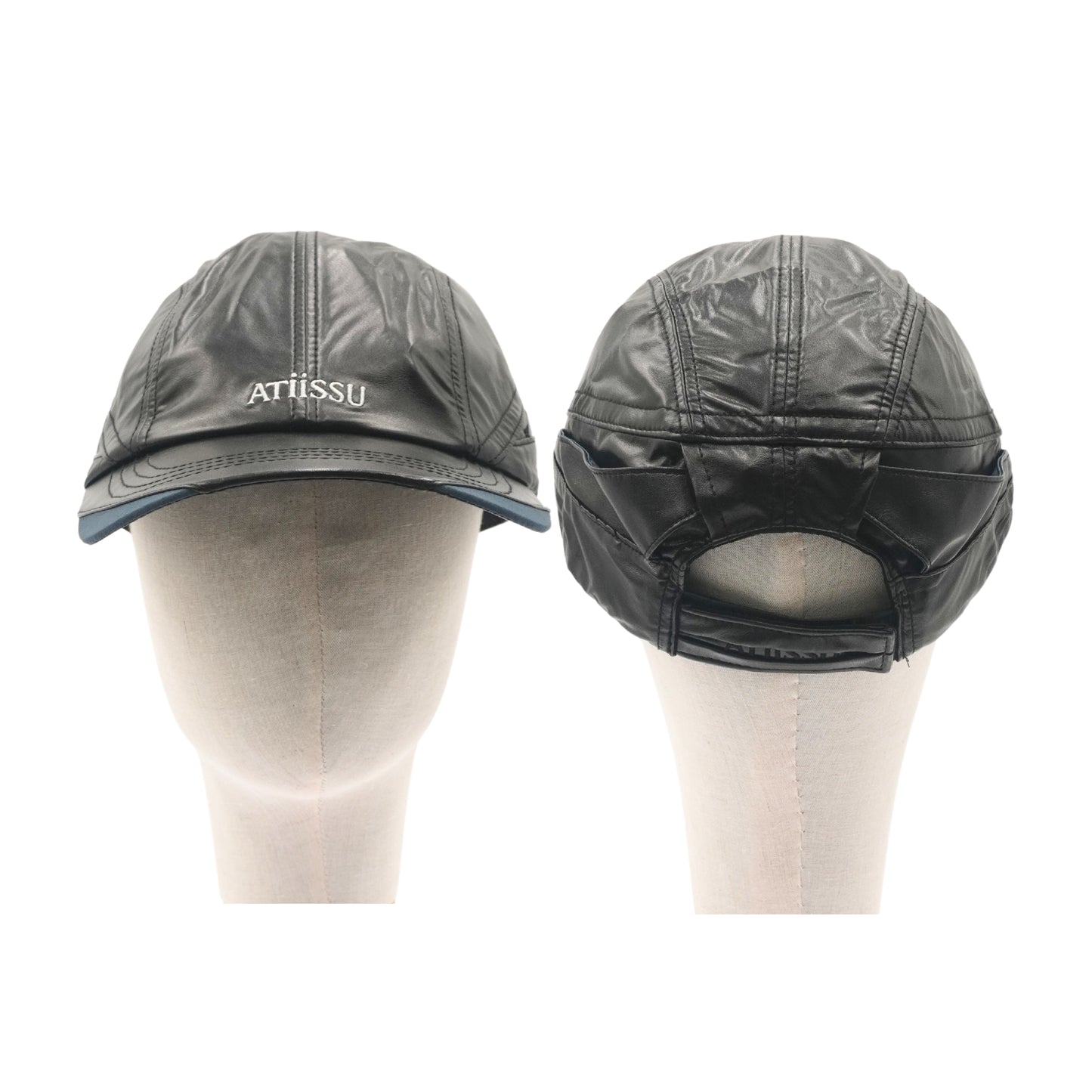 Gorra ATiiSSU Wing Cap PU Leather Black