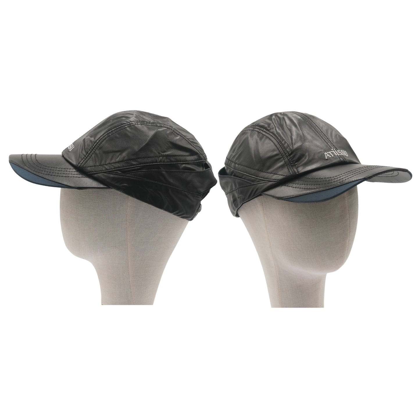 Gorra ATiiSSU Wing Cap PU Leather Black