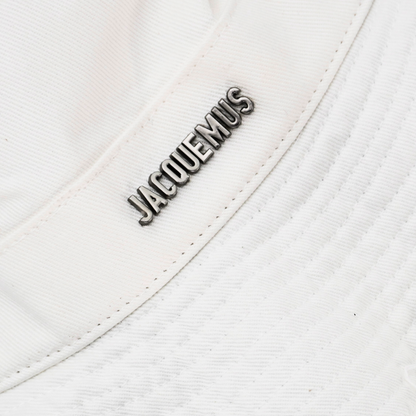 Bucket Hat Jacquemus Le bob Artichaut Blanco Distressed