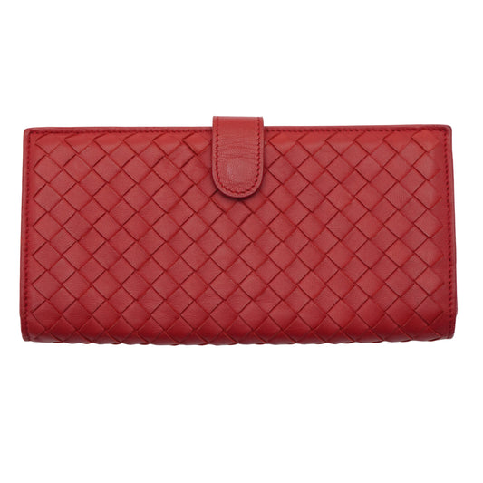 Cartera Bottega Veneta Larga Roja