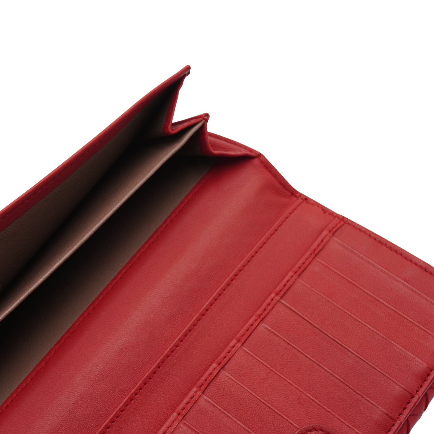 Cartera Bottega Veneta Larga Roja