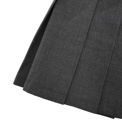 Falda Miu Miu Plisada Gris