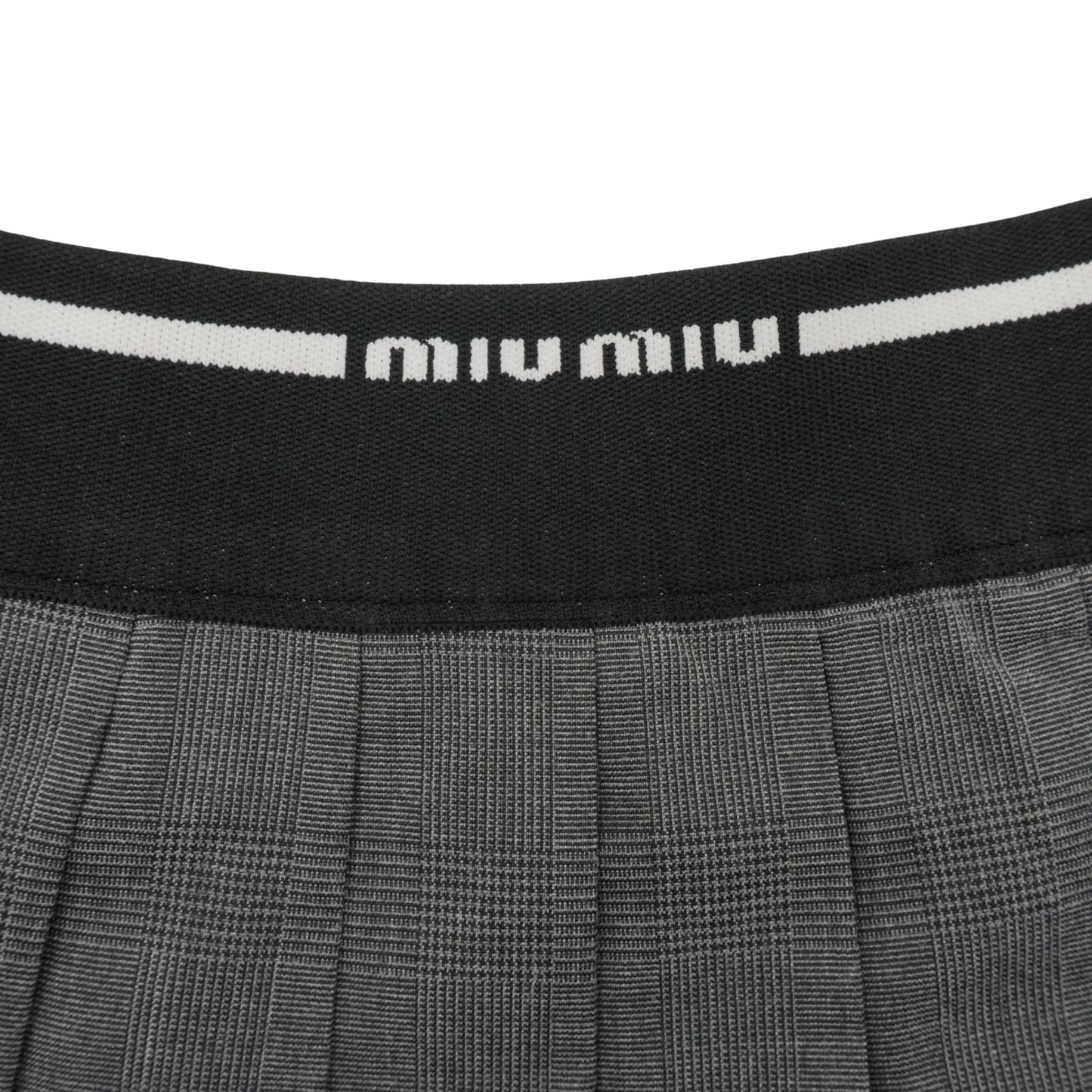 Falda Miu Miu Plisada Gris