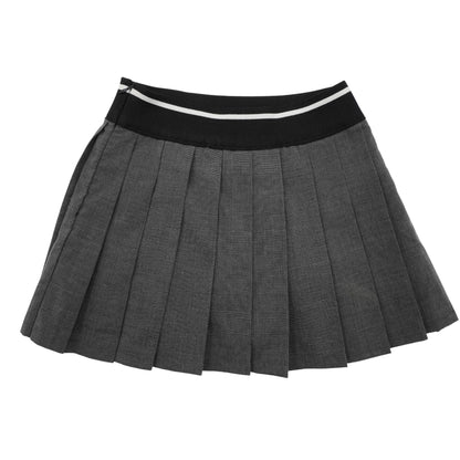 Falda Miu Miu Plisada Gris