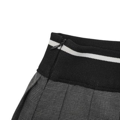 Falda Miu Miu Plisada Gris