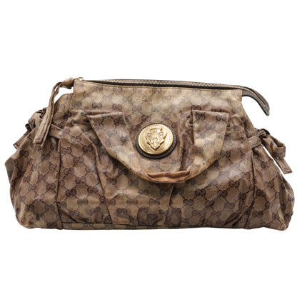 Bolsa Gucci Vintage Canvas Leather