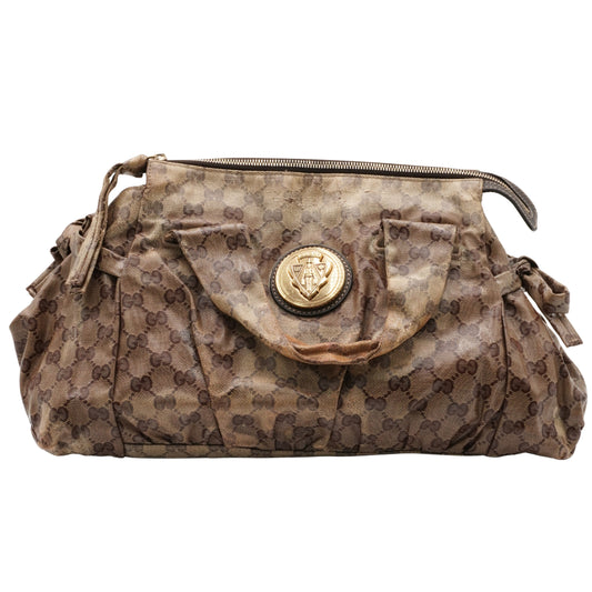 Bolsa Gucci Vintage Canvas Leather