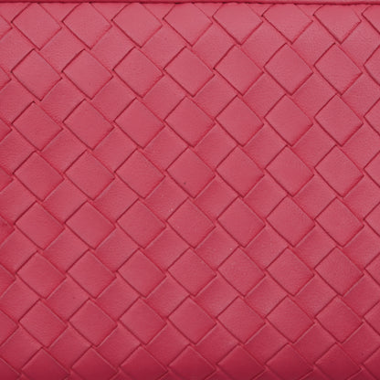 Cartera Bottega Veneta Intrecciato Zip Around Long Pink