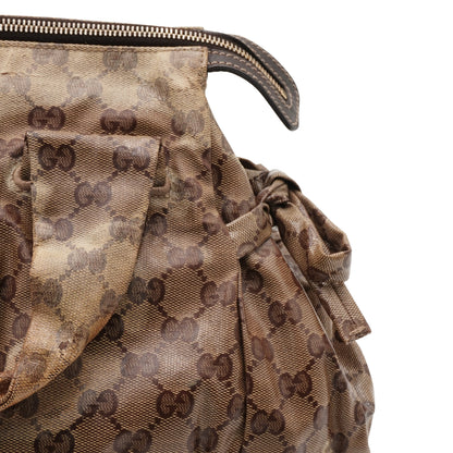 Bolsa Gucci Vintage Canvas Leather