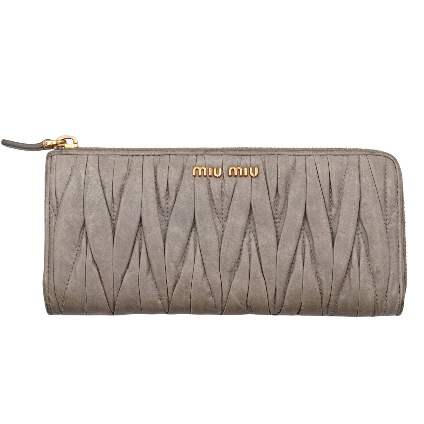 Cartera Miu Miu Plisada Gris