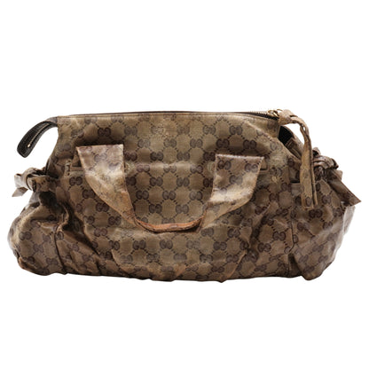 Bolsa Gucci Vintage Canvas Leather