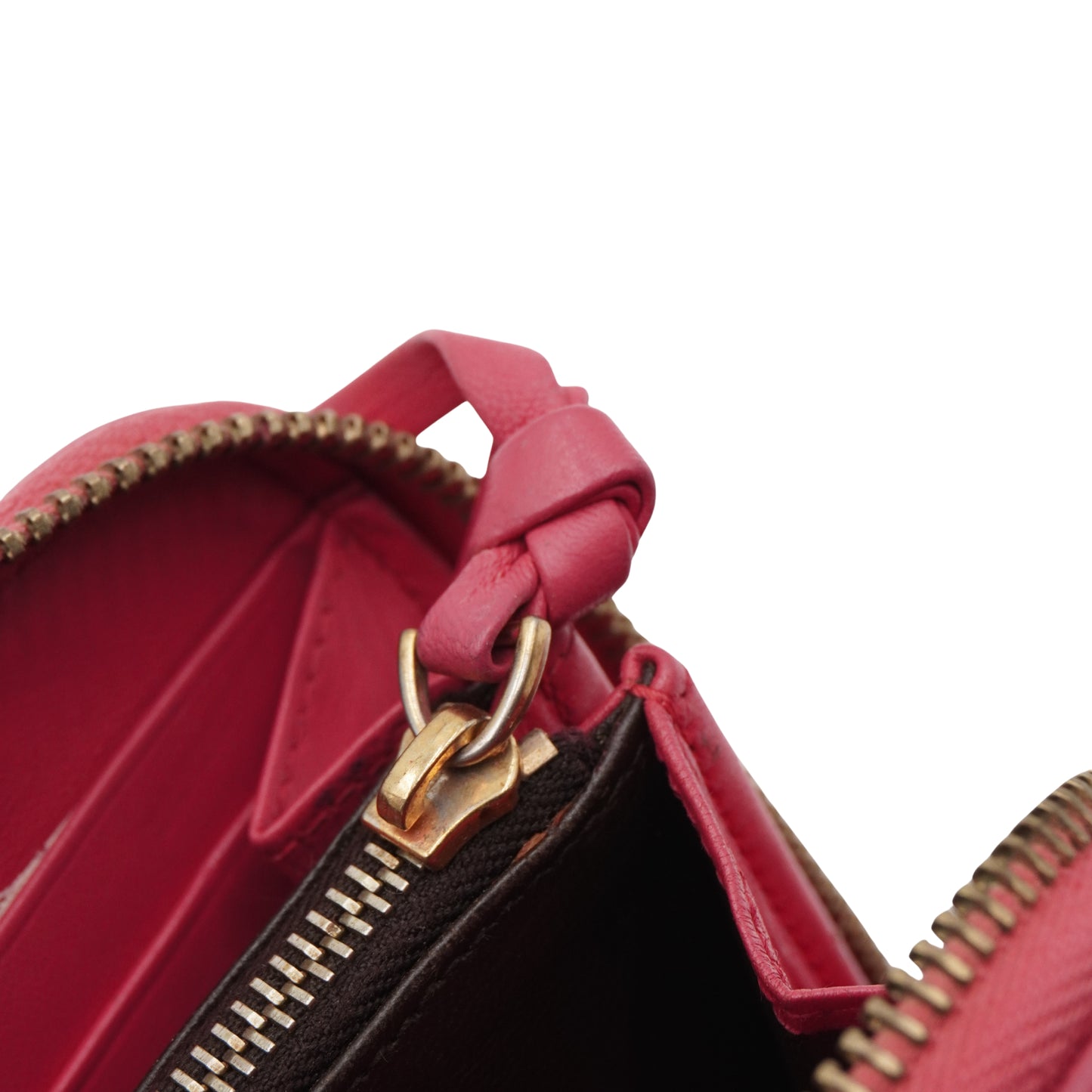 Cartera Bottega Veneta Intrecciato Zip Around Long Pink