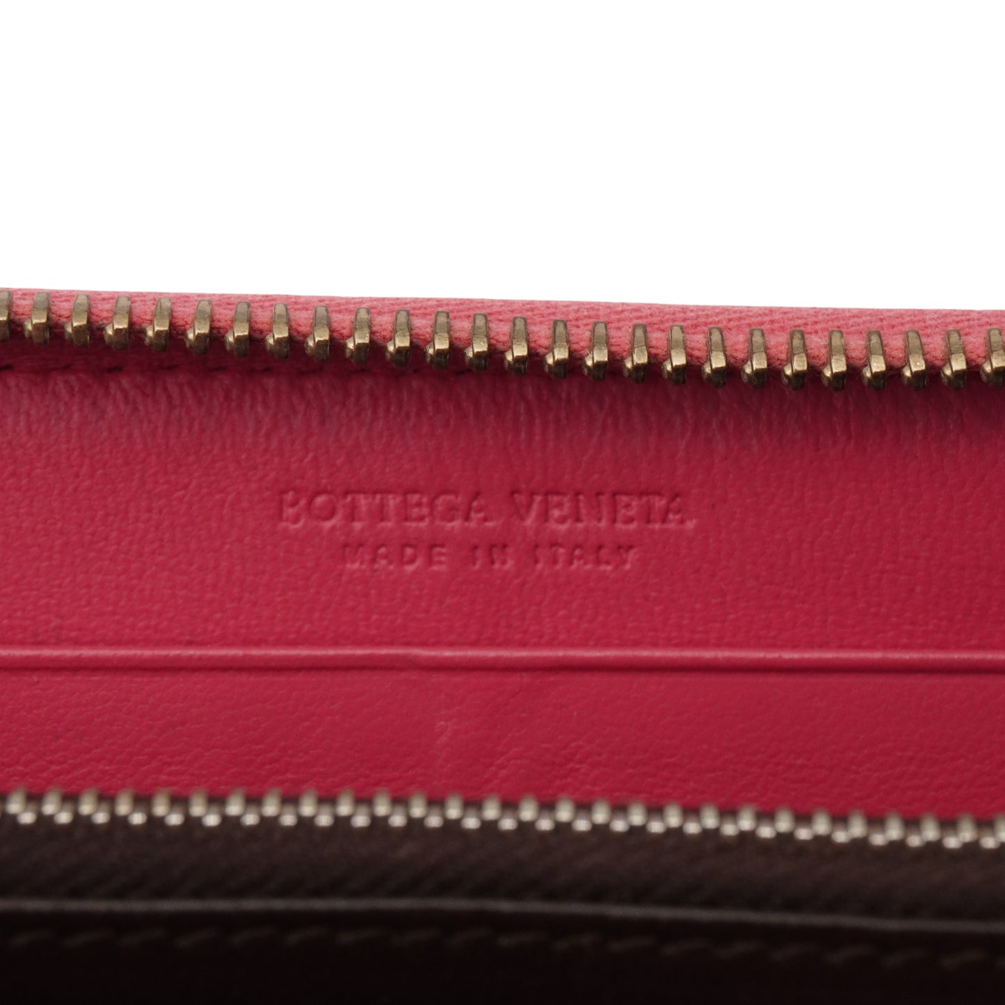 Cartera Bottega Veneta Intrecciato Zip Around Long Pink