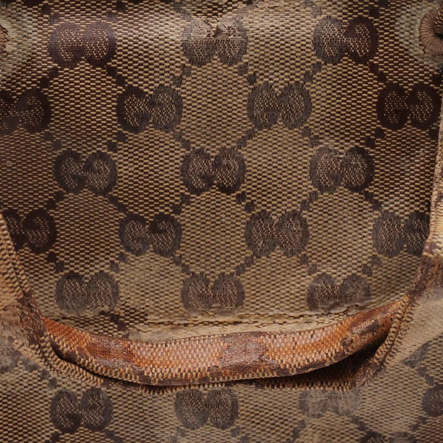 Bolsa Gucci Vintage Canvas Leather