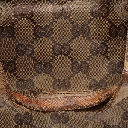 Bolsa Gucci Vintage Canvas Leather