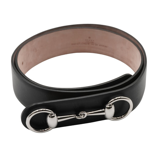 Cinturón Gucci Horsebit 1955 Leather Belt Black