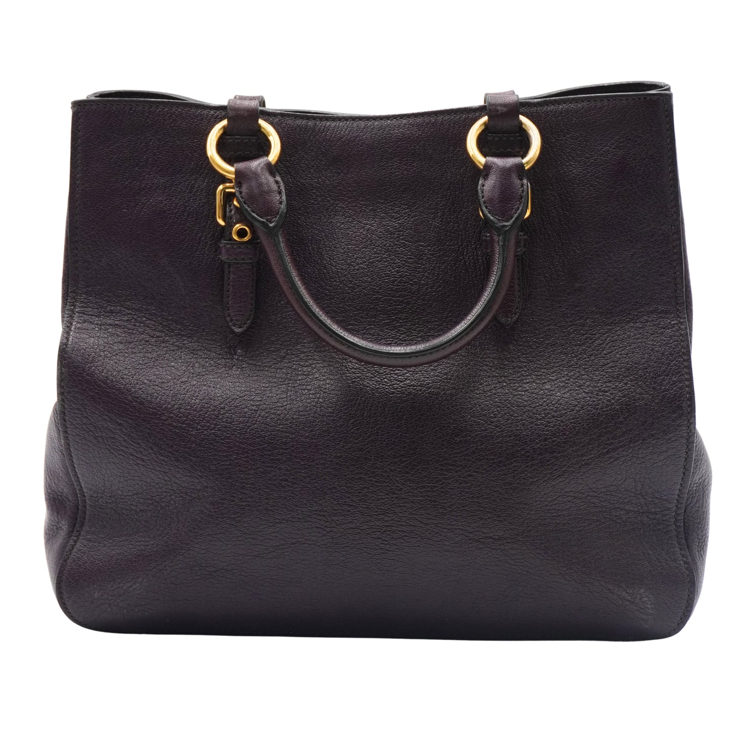 Bolsa Miu Miu Leather Tote Purple