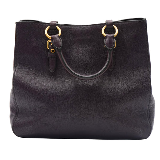 Bolsa Miu Miu Leather Tote Purple