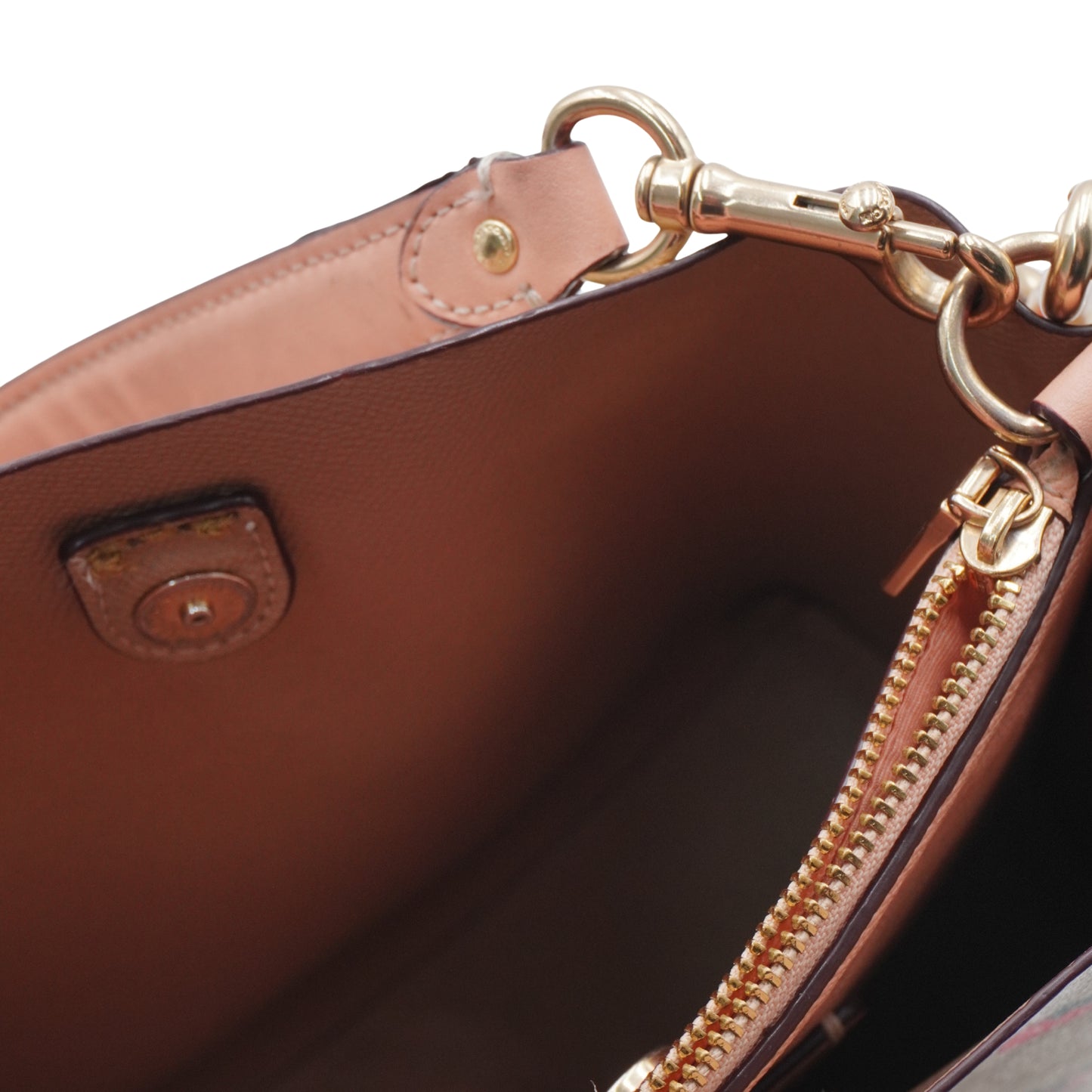 Bolsa Coach Bucket Leather Fresas
