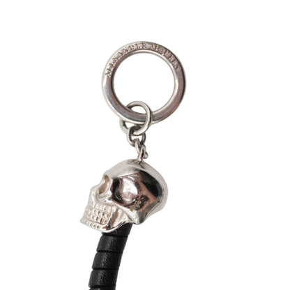 Pulsera Alexander Mcqueen Calavera Tbar Plateado 21 Cm