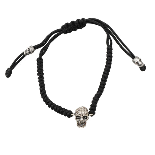 Pulsera Alexander McQueen Calavera Hueso Cuerda .925