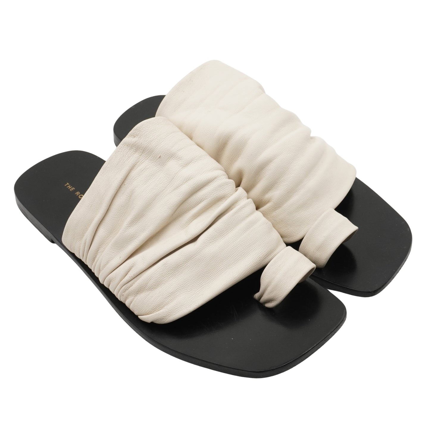 Sandalias The Row Chanclas Drape leather sandals
