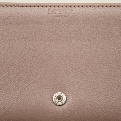 Cartera Loewe Long Wallet Taupe Calfskin