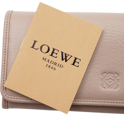 Cartera Loewe Long Wallet Taupe Calfskin