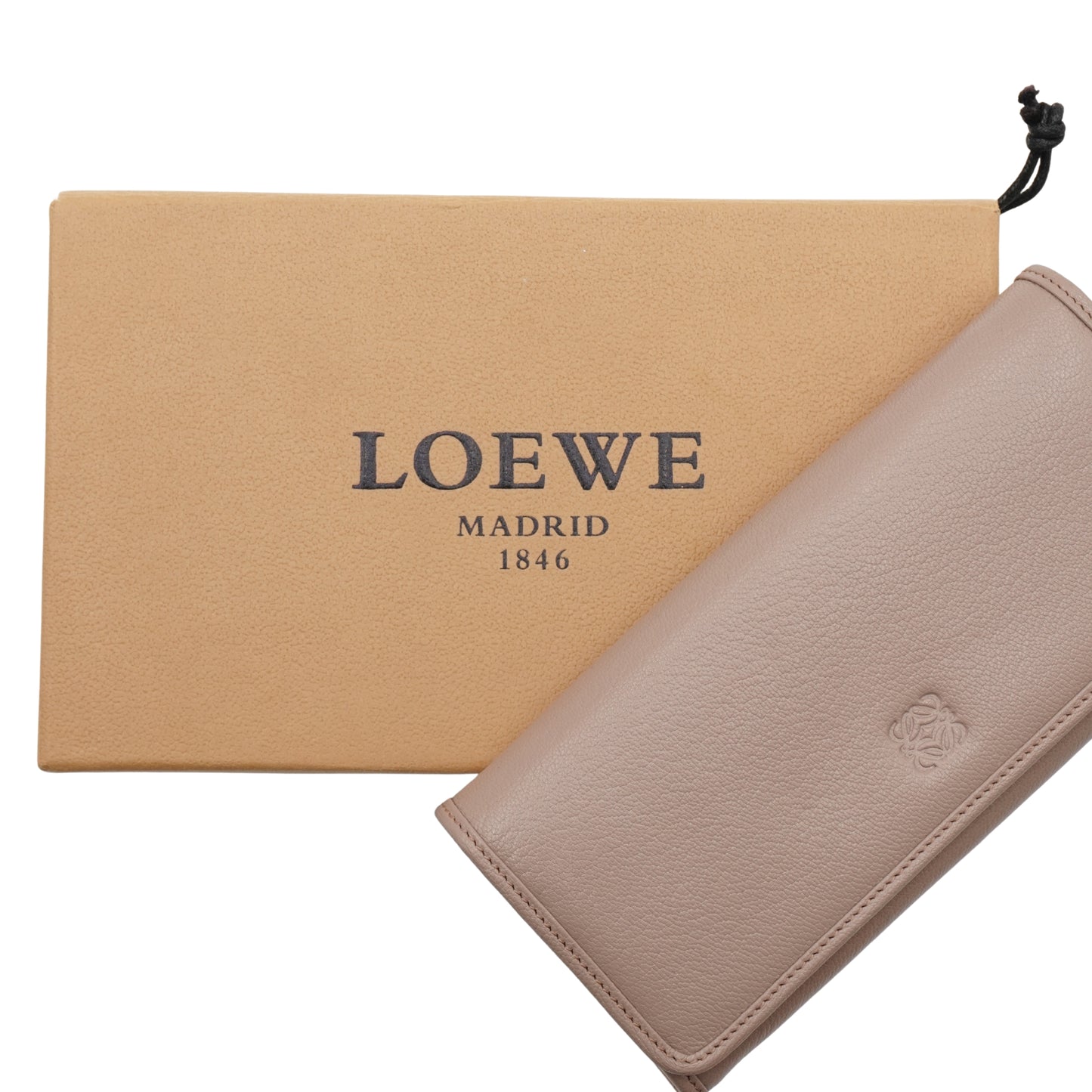 Cartera Loewe Long Wallet Taupe Calfskin
