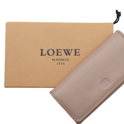 Cartera Loewe Long Wallet Taupe Calfskin