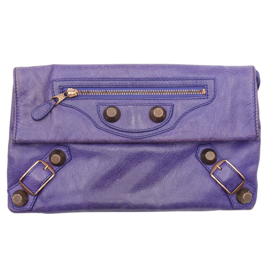 Bolsa  Clutch Envelope Balenciaga Bolsa Purple Leather Giant 21