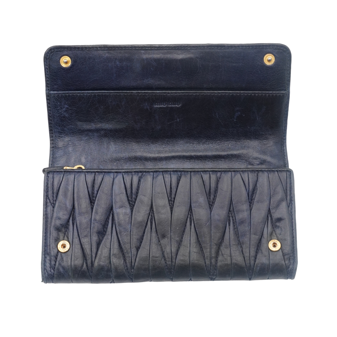 Cartera Miu Miu Vintage Matelasse Azul