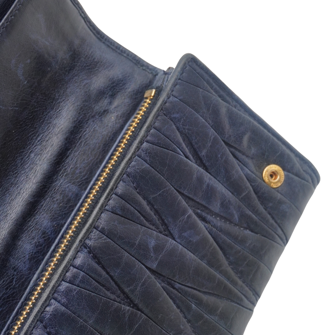 Cartera Miu Miu Vintage Matelasse Azul