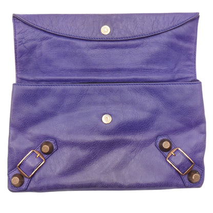 Bolsa  Clutch Envelope Balenciaga Bolsa Purple Leather Giant 21