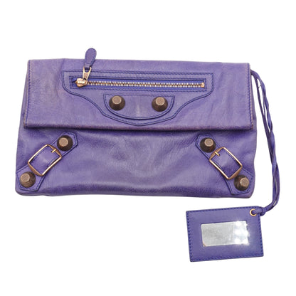 Bolsa  Clutch Envelope Balenciaga Bolsa Purple Leather Giant 21