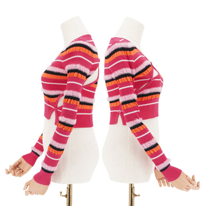 Suéter Jacquemus Le Cardigan Tordu Striped Knit