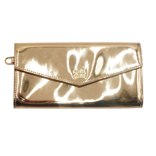 Bolsa Miu Miu Hand Clutch Dorada