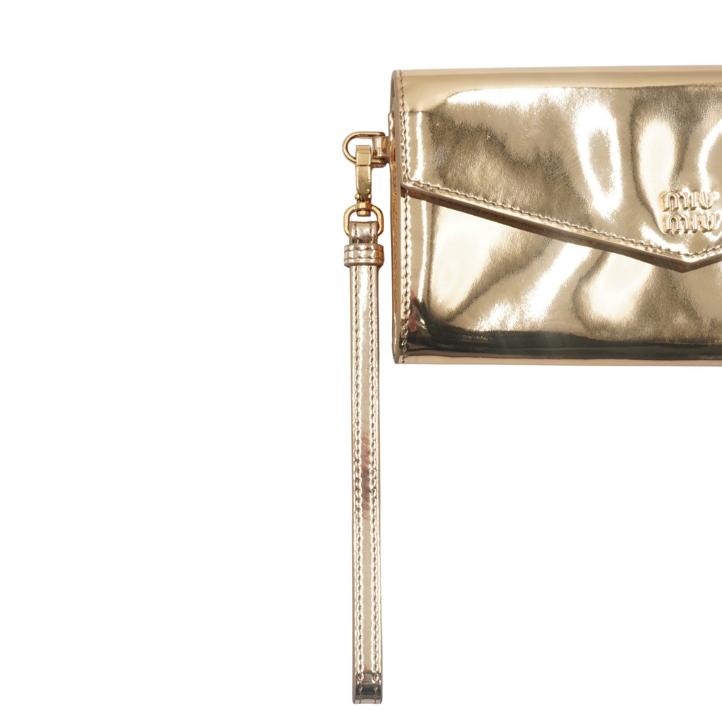 Bolsa Miu Miu Hand Clutch Dorada