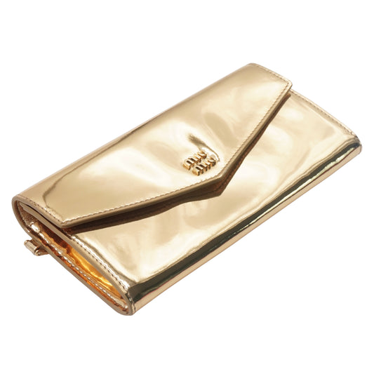 Bolsa Miu Miu Hand Clutch Dorada