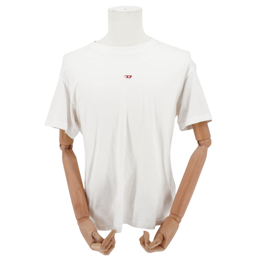 Playera Diesel Blanca con parche Oval D