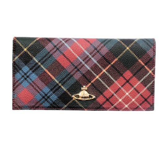 Cartera Vivienne Westwood Derby Tartan Long Wallet