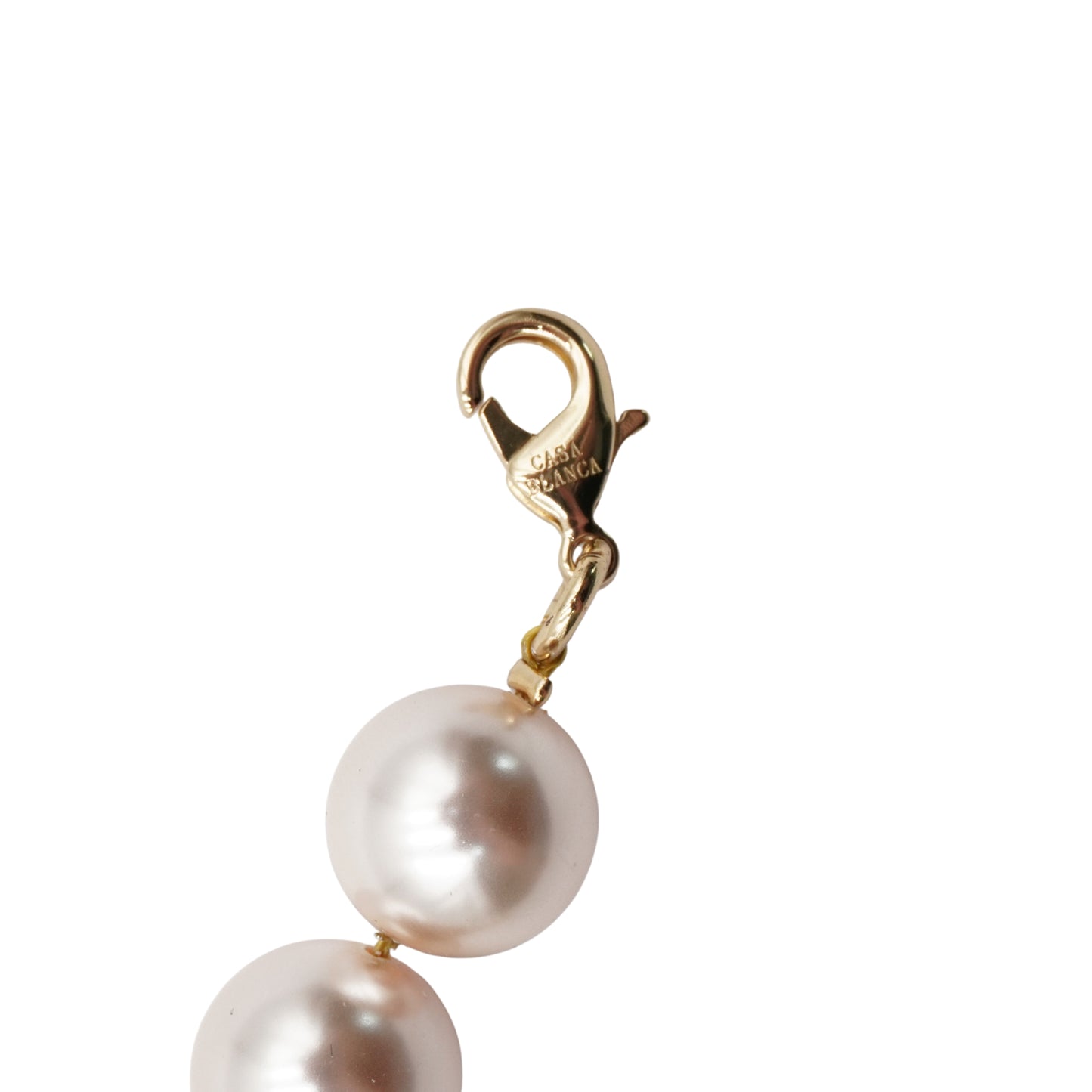 Bracelet Casablanca Pearl Red Enamel Logo