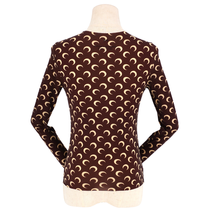 Top Marine Serre Moon Print Brown