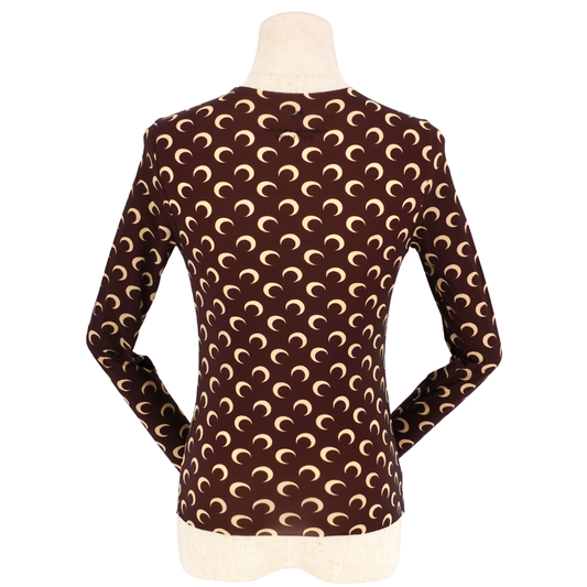 Top Marine Serre Moon Print Brown