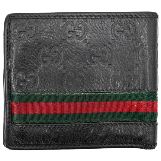 Cartera Gucci Bifold Wallet Signature Web Black