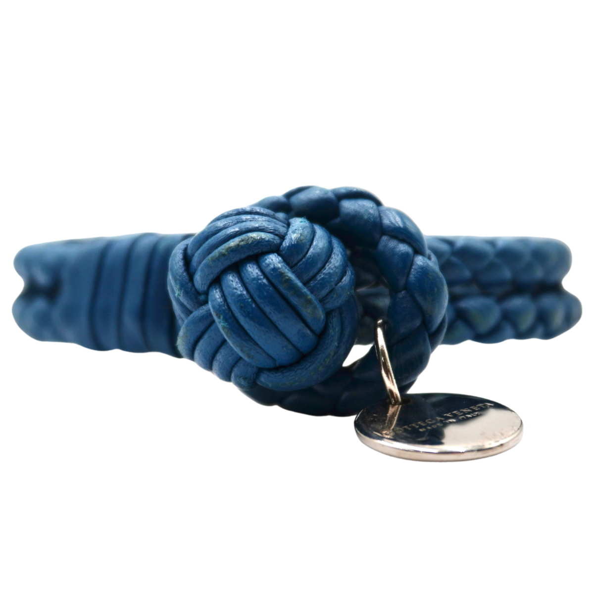 Pulsera Bottega Veneta Intrecciato Azul